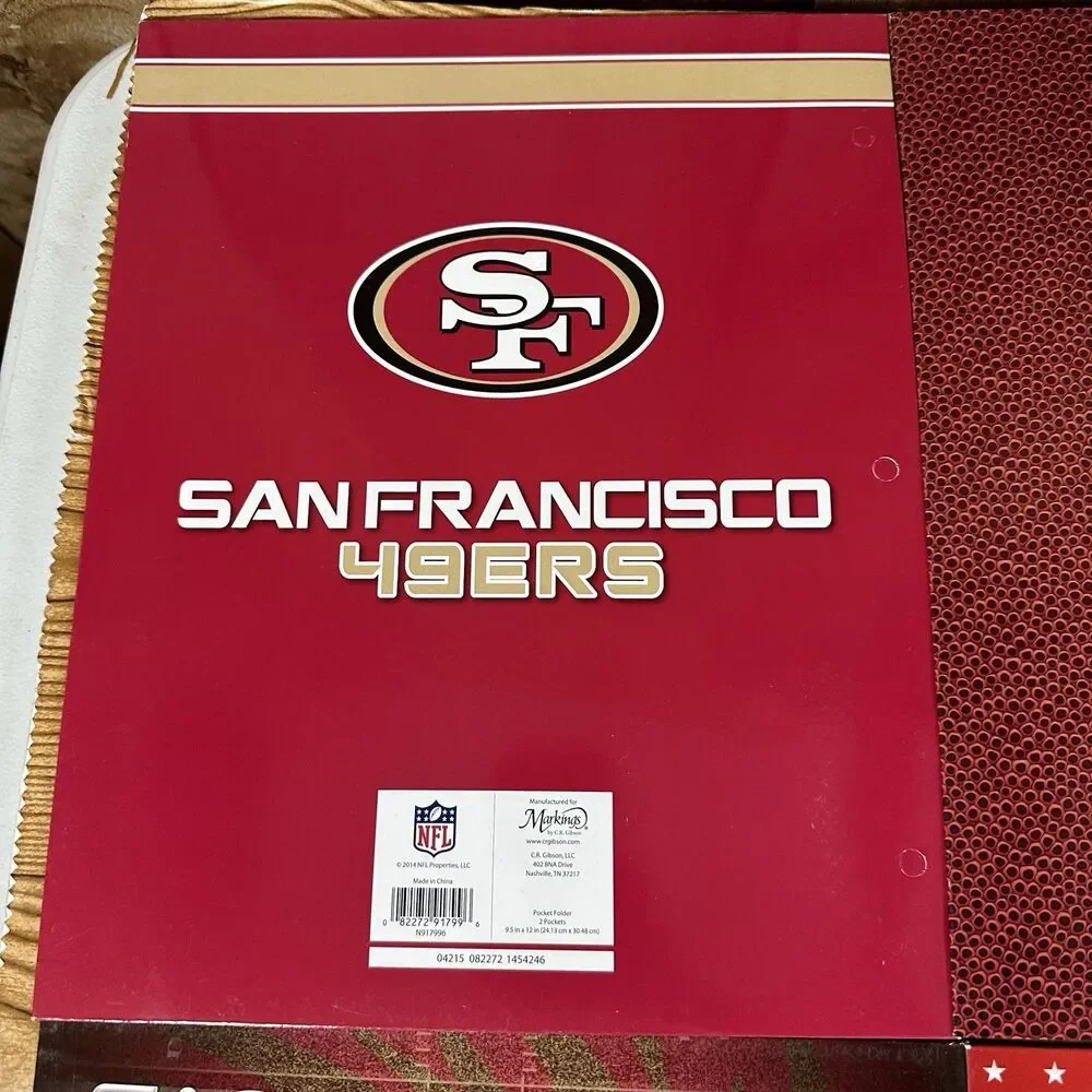 San Francisco Giants 49ers Pocket Folders C.R. Gibson Markings 9.5”x12” School‎